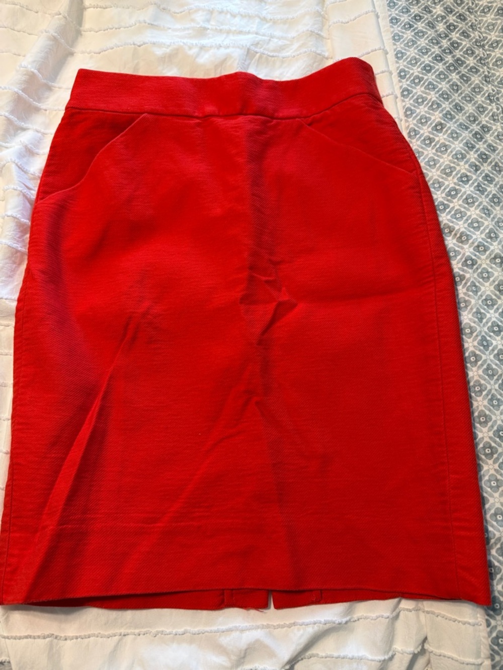 J. Crew Red Pencil Skirt - Tailored High Waist